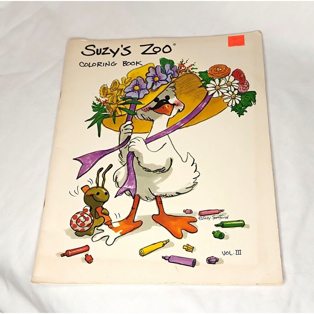 Suzy's Zoo Coloring Book Vol. III Suzy Spafford 1979 PB Illustrated Animals